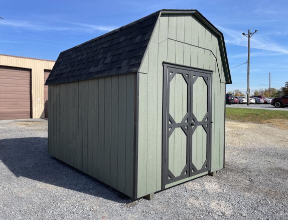 8'x12' Highwall Dutch Barn with shelves from Pine Creek Structures in Harrisburg, PA