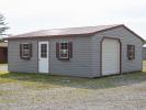 24x24 Custom Two-Car Modular Garage with Vinyl Siding and Metal Roofing